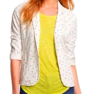 Caslon Teal and Cream single button Blazer